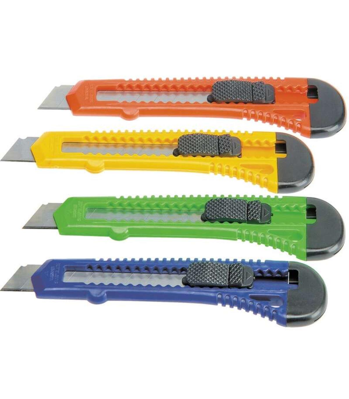 Bismark Cutter Grande Retractil - Empuñadura de Plastico - Bloqueo de Seguridad Pack de 24