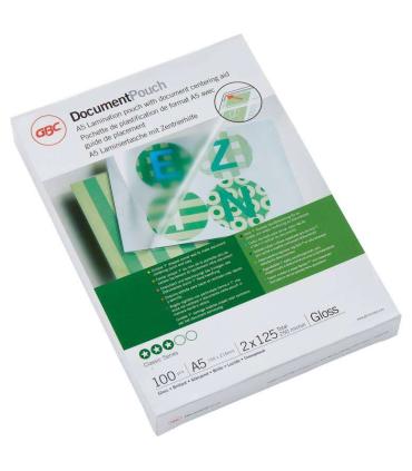 GBC Cartera Plastificacion Documentos A5 2x125 Micras Brillo Transparente 216x303Mm