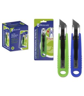 Bismark Cutter Profesional Retractil - Empuñadura de Plastico Pack de 12