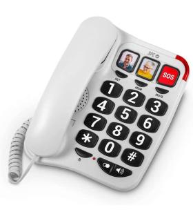 SPC Telefono Fijo para Personas Mayores - Teclas XXL - Llamadas con una Sola Pulsacion - Volumen de Timbre de 93Db - Compatible.