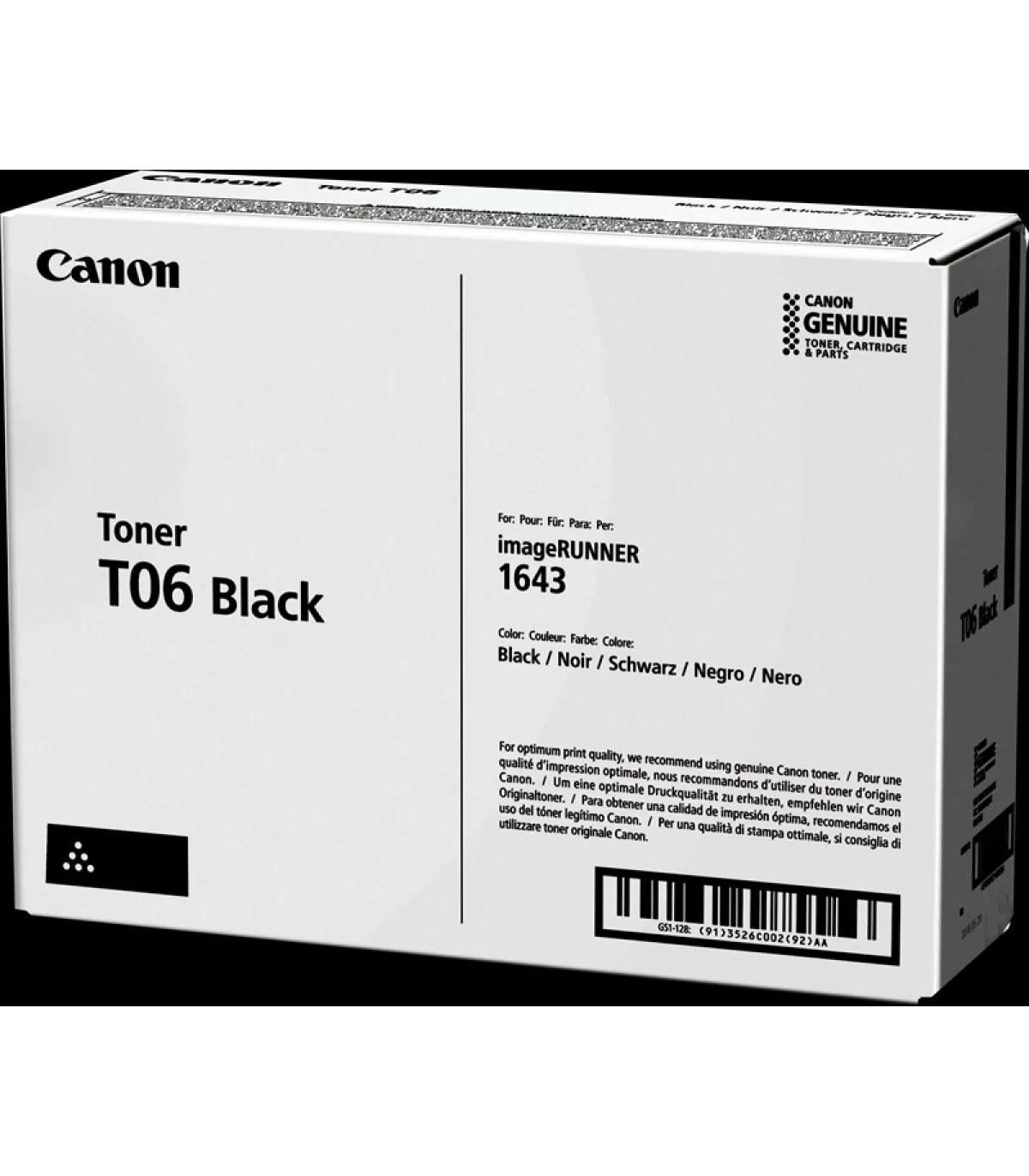 Canon T06 Negro Cartucho de Toner Original - 3526C002