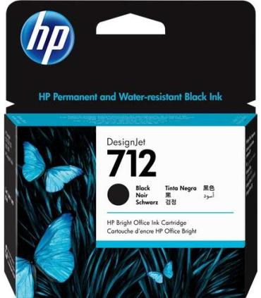 HP 712XL Negro Cartucho de Tinta Original - 3ED71A