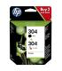 HP 304 Negro + Color Pack de 2 Cartuchos de Tinta Originales - 3JB05AE