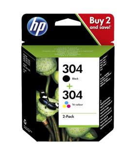 HP 304 Negro + Color Pack de 2 Cartuchos de Tinta Originales - 3JB05AE