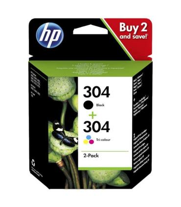 HP 304 Negro + Color Pack de 2 Cartuchos de Tinta Originales - 3JB05AE