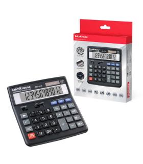 Erichkrause Dc-412 Calculadora Electronica de Sobremesa - Pantalla LCD de 12 Digitos - Memoria Doble - Funciones de Calculo Avan