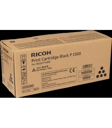 Ricoh PC600 Negro Cartucho de Toner Original - 408314/P C600BK