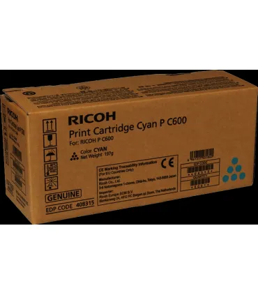 Ricoh PC600 Cyan Cartucho de Toner Original - 408315/P C600C