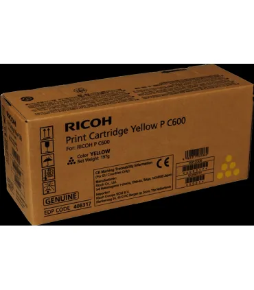 Ricoh PC600 Amarillo Cartucho de Toner Original - 408317/P C600Y
