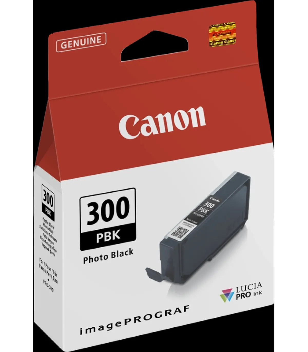 Canon PFI300 Negro Photo Cartucho de Tinta Original - 4193C001/PFI300PBK