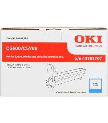 OKI C5600/C5700 Cyan Tambor de Imagen Original - 43381707 (Drum