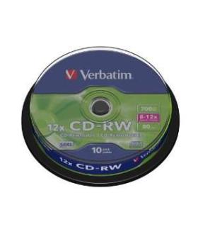 Verbatim CD-RW Regrabable 8-12x 700MB (Tarrina 10 Uds