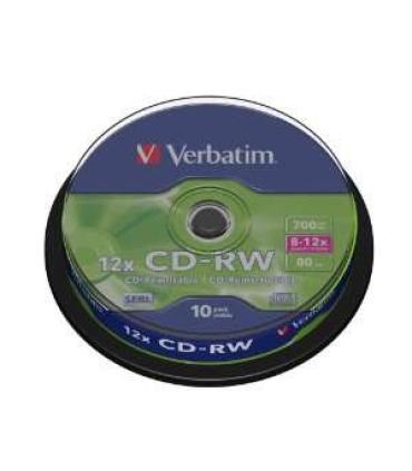 Verbatim CD-RW Regrabable 8-12x 700MB (Tarrina 10 Uds
