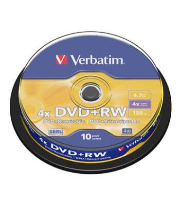 Verbatim DVD+RW Regrabable 4x 4.7GB (Tarrina 10 Uds