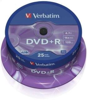Verbatim DVD+R 16x 4.7GB (Tarrina 25 Uds
