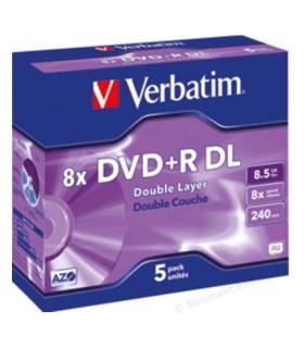 Verbatim DVD+R Doble Capa 8x 8.5GB Caja (Pack 5 Uds