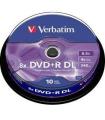 Verbatim DVD+R Doble Capa 8x 8.5GB (Tarrina 10 Uds)
