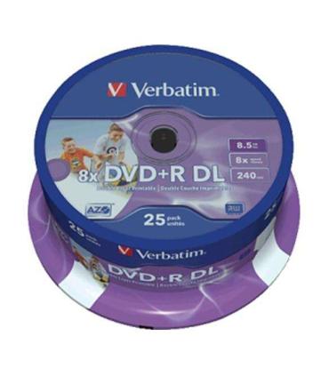 Verbatim DVD+R Doble Capa Printables 8x 8.5GB (Tarrina 25 Uds