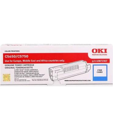 OKI C5650/C5750 Cyan Cartucho de Toner Original - 43872307