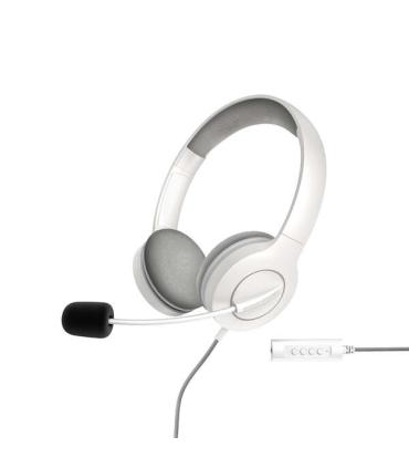 Energy Sistem Auriculares Office 3 - USB y 3.5mm Plug - Control de Volumen y Silencio - Brazo Retractil Microfono - Color Blanco