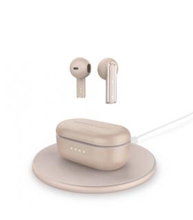 Energy Sistem Auriculares Bluetooth True Wireless - Base de Carga Inalambrica Incluida - 25 horas de Musica - Color Rosa Oro