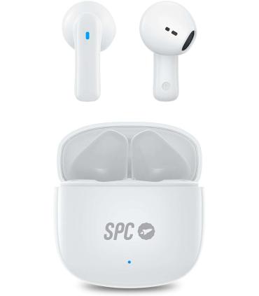 Auriculares Bluetooth SPC Zion 2 Play con estuche de carga/ Autonomía 7h/ Stick Corto 30mm/ Blancos