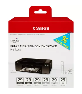 Canon PGI29 Pack de 6 Cartuchos de Tinta Originales - 4868B018