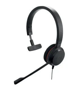 Jabra Evolve 20 Auricular Monoaural con Microfono USB - Cancelacion de Ruido - Diadema Ajustable - Controles en Cable - Color Ne