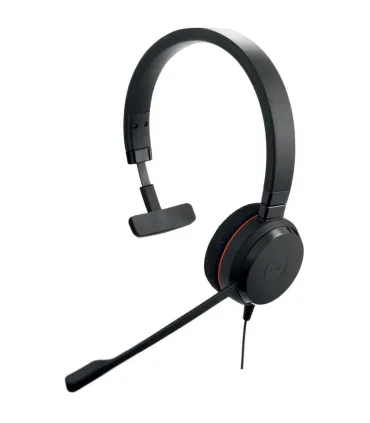 Jabra Evolve 20 Auricular Monoaural con Microfono USB - Cancelacion de Ruido - Diadema Ajustable - Controles en Cable - Color Ne