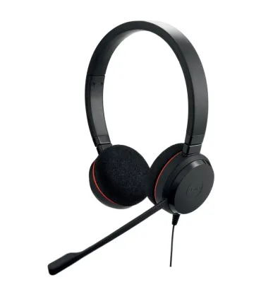 Jabra Evolve 20 Auriculares con Microfono USB - Cancelacion de Ruido - Diadema Ajustable - Controles en Cable - Color Negro