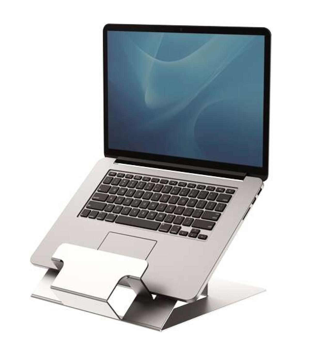 Fellowes Hylyft Soporte para Portatil - Diseño Minimalista - Plegable - Ajustable en 6 Alturas - Color Gris