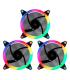 Unykach Candy 30 Pack de 3 Ventiladores 120mm con Iluminacion ARGB - Velocidad Max. 1500rpm - Controladora y Mando a Distancia..