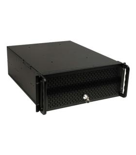 Unykach UK4129 Caja Rack 4U 19" - Tamaños de Disco Soportados 3.5" - Filtro Frontal Antipolvo - Cierre de Llave - USB-A 2.0 - Co