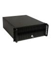 Unykach UK4129 Caja Rack 4U 19" - Tamaños de Disco Soportados 3.5" - Filtro Frontal Antipolvo - Cierre de Llave - USB-A 2.0 - Co
