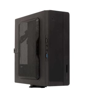 Unykach UK1007 Caja Torre Mini-ITX - Fuente de Alimentacion 150W Incluida - Tamaño Disco Soportado 2.5" - USB-A 2.0/3.2 y Audio