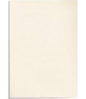 Fellowes Pack de 100 Portadas de Carton Simil Piel Delta Cuero A4 - 250 gr - Color Marfil