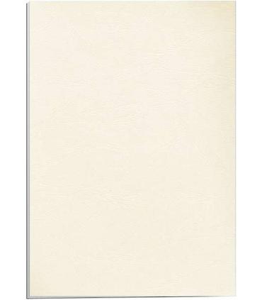 Fellowes Pack de 100 Portadas de Carton Simil Piel Delta Cuero A4 - 250 gr - Color Marfil