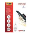 Fellowes Pack de 25 Fundas para Plastificar Brillo A5 - 125 Micras - Alta Calidad - Transparente