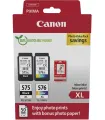 Canon PG-575XL/CL-576XL Multipack de 2 Cartuchos de Tinta Originales + 50 Hojas de Papel Fotografico - 5437C006