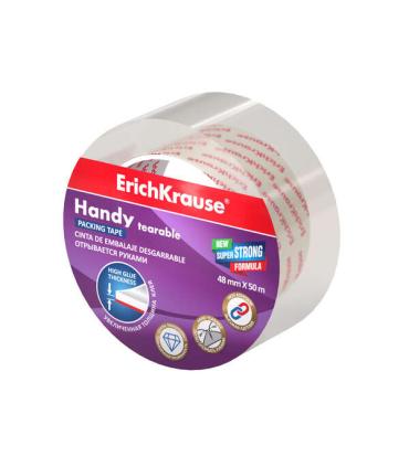 Erichkrause Cinta Precinto Handy - 48mmx50m - Resistente y Duradera - Color Transparente