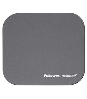Fellowes Alfombrilla para Raton con Microban - Proteccion Antibacteriana - Base de Goma - 23.2x19.9cm - Color Gris