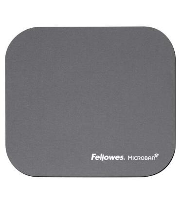 Fellowes Alfombrilla para Raton con Microban - Proteccion Antibacteriana - Base de Goma - 23.2x19.9cm - Color Gris
