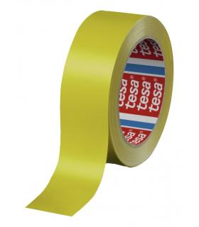 Tesa 60404 Cinta de Embalar Premium 12mm x 66 Metros - Fabricado en SPVC - Adhesivo de Caucho Natural - Color Amarillo Pack..