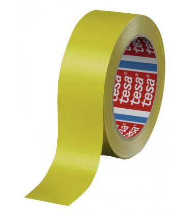 Tesa 60404 Cinta de Embalar Premium 12mm x 66 Metros - Fabricado en SPVC - Adhesivo de Caucho Natural - Color Amarillo Pack..