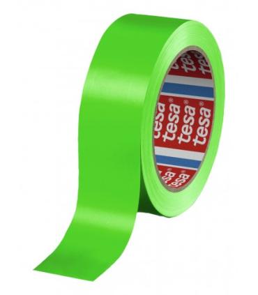 Tesa 60404 Cinta de Embalar Premium 12mm x 66 Metros - Fabricado en SPVC - Adhesivo de Caucho Natural - Color Verde Pack de 12