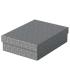 Esselte Pack de 3 Cajas Medianas de Almacenamiento con Tapa 265x100x360mm - Carton 100% Reciclado y Reciclable - Diseño Gris..
