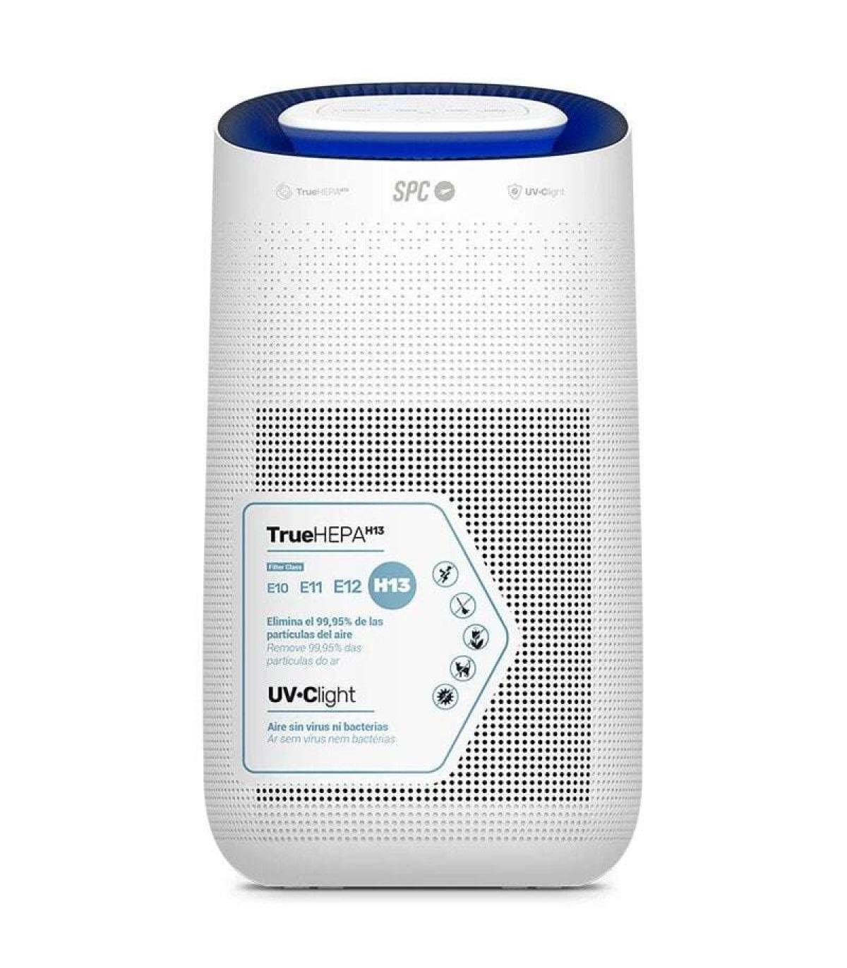 SPC Espirare Max Purificador de Aire Inteligente - Filtro True HEPA 13 - Mata Virus y Bacterias con la Luz Ultravioleta - 4 Fase