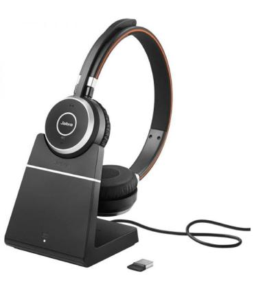 Jabra Evolve 65 SE Stereo UC Auriculares con Microfono Bluetooth + Soporte de Carga USB-A - Cancelacion de Ruido - Autonomia has