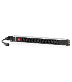 Salicru Regleta SPS PDU Unidad de Distribucion de Energia - 12 Tomas IEC C13 - Color Negro