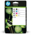 HP 937 Pack de 4 Cartuchos de Tinta Original Negro, Amarillo, Magenta y Cyan - 6C400NE